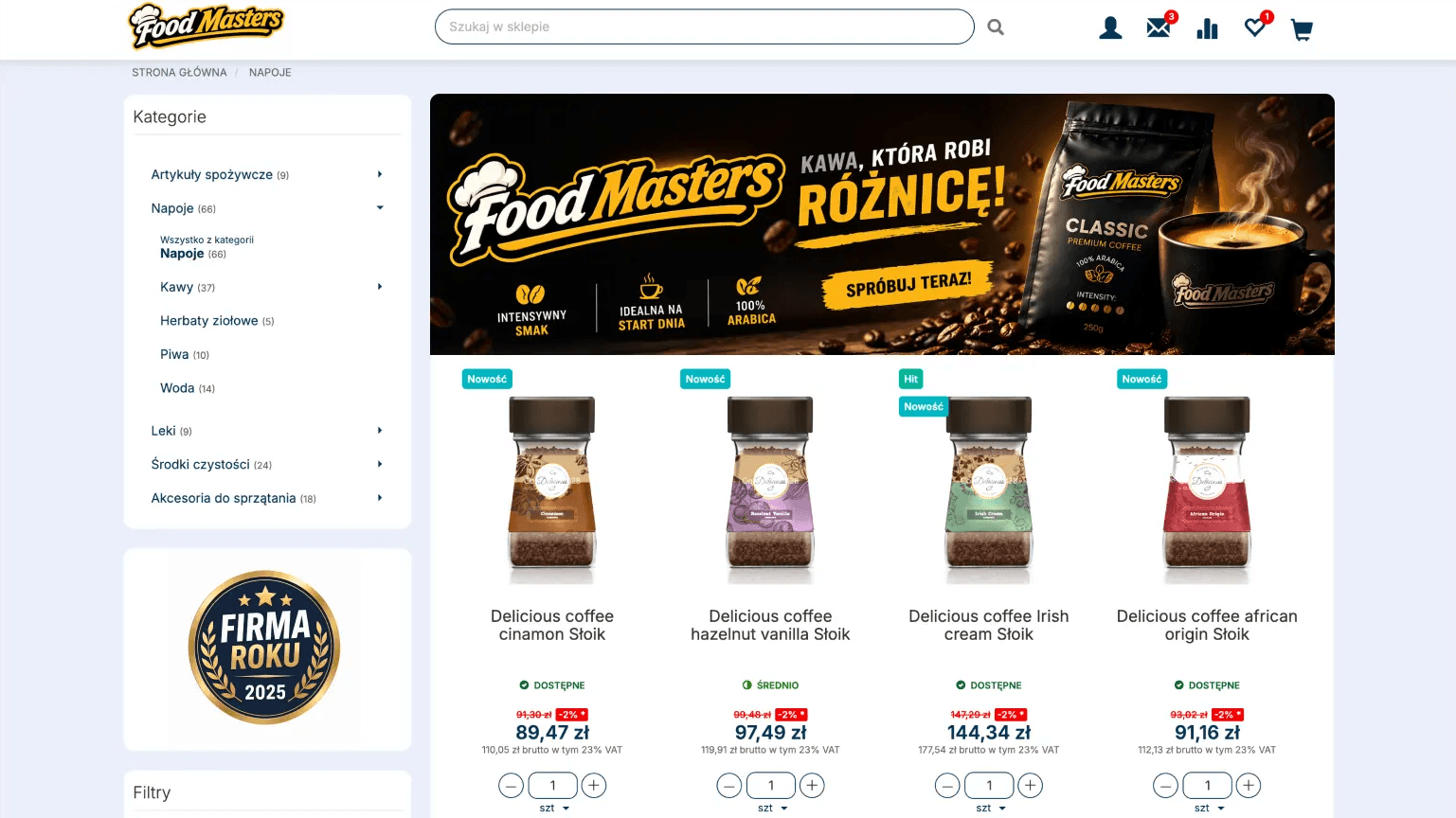 Asseco E-Commerce – widok platformy
